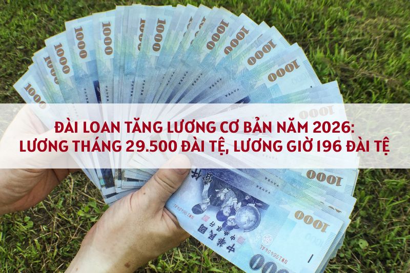 Tăng lương cơ bản tại Đài Loan năm 2026: Quyền lợi của thực tập sinh và du học sinh